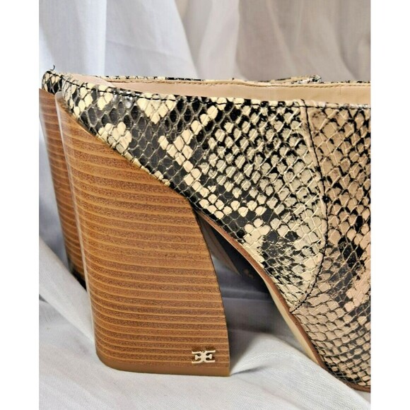 Sam Edelman Womens Reverie 2 Python Snake Ankle Block Pointed Mules 9.5M - Picture 7 of 10